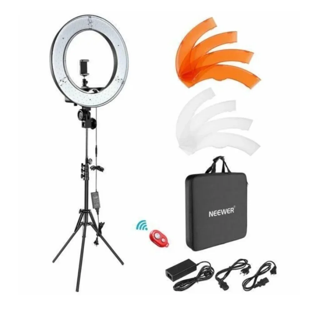 NIB - Neewer 18" LED Ring Light Kit 55W 5500K Dimmable w/ Stand & Carry Bag - Picture 2 of 11